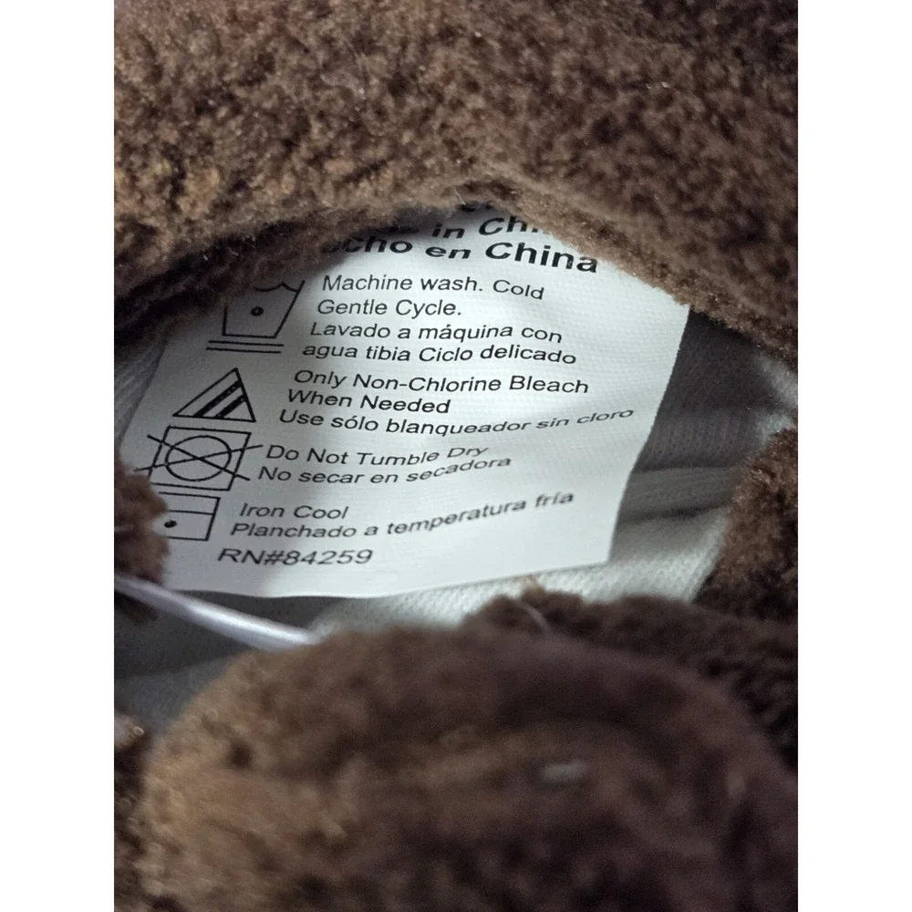 NEW‎ Bebeta Baby Slippers Booties Infant 0-6 Months Brown Bear Cub Fleece SOFT